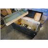 Image 5 : ROLLING WOOD TOOL CHEST WITH HASP CONTAINS ELECTRICIANS TOOLS AND SUPPLIES