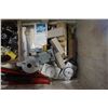 Image 8 : ROLLING WOOD TOOL CHEST WITH HASP CONTAINS ELECTRICIANS TOOLS AND SUPPLIES