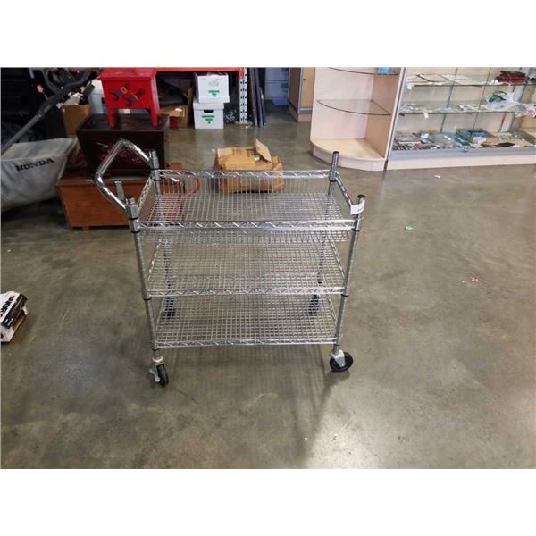 3 TIER WIRE ROLLING RACK