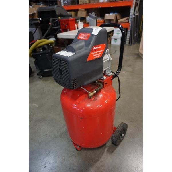 SNAP ON 15 GALLON AIR COMPRESSOR TESTED WORKING - NEEDS OIL