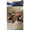 Image 2 : MILWAUKEE M18 CORDLESS TOOL SET - 2 IMPACT GUNS, CHARGER AND 2 BATTERIES - TESTED AND WORKING