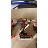 Image 3 : MILWAUKEE M18 CORDLESS TOOL SET - 2 IMPACT GUNS, HAMMER DRILL, 2 BATTERIES AND CHARGER - TESTED AND 