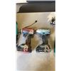 Image 2 : MAKITA CORDLESS TOOL SET - 2 IMPACT GUNS, SAWZALL, 3 BATTERIES AND CHARGER - TESTED AND WORKING