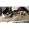 Image 1 : DEWALT CORDLESS TOOL KIT - DRILL, IMPACT GUN, ANGLE GRINDER, 3 BATTERIES AND CHARGER - TESTED WORKIN