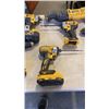 Image 3 : DEWALT CORDLESS TOOL SET - SAWZALL, ANGLE GRINDER, 3 IMPACT GUNS, DRILL, 4 BATTERIES AND CHARGER - T