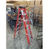 Image 1 : 6 FOOT ORANGE FIBERGLASS A FRAME LADDER