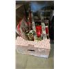 Image 1 : BOX OF CHRISTMAS DECOR AND WRAPPING PAPER