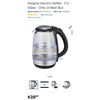 Image 1 : Insignia Electric Kettle - 1.7L - Glass - Working, Retail $ 39.99