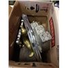 Image 3 : LOT OF METAL AND ART GLASS DECOR