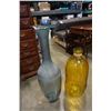 Image 1 : 2 LARGE GLASS VASES - 40 INCHES TALL AND 29 INCHES TALL