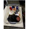 Image 1 : TRAY OF ART GLASS DISHES, POTTERY DISH