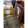 Image 1 : 2 LARGE FRAMED PAINTINGS ON CANVAS