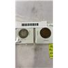 Image 2 : 1912 AND 1913 CANADIAN .925 SILVER 25 CENT AND 1912/1913 LARGE CENT