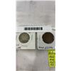 Image 2 : 1910 EDWARD VII .925 SILVER 25 CENT AND LARGE CENT, 1916  .925 SILVER 25 CENT AND LARGE CENT