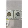 Image 3 : 1952/1953 SILVER 25 CENT COIN AND 1952/1953 CHROME 5 CENT - LAST KING GEORGE VI AND FIRST QUEEN ELIZ