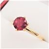 Image 2 : NEW 10KT. YELLOW GOLD 6MM X 6MM NATURAL RUBY SOLITAIRE RING, 1.2CTS, W/A $960.00, SIZE 5