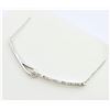 Image 3 : NEW STERLING SILVER DIAMOND NECKLACE, 25 DIAMONDS (0.10CTS), W/A $1120.00