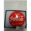 Image 2 : ENAMEL COCA COLA BUTTON - 5 INCH DIAMETER