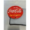 Image 3 : ENAMEL COCA COLA BUTTON - 5 INCH DIAMETER