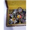 Image 3 : WOOD JEWELRY BOX WITH CONTENTS