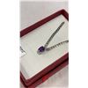 Image 3 : PURPLE AMETHYST DIAMOND NECKLACE STERLING SILVER INCLUDES $280 CERTIFICATE