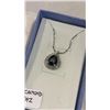 Image 2 : MYSTIC TOPAZ AND DIAMOND NECKLACE PEAR-CUT STERLING SILVER, 18" CHAIN RETAIL $225
