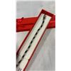 Image 3 : 7.2CT SAPPHIRE AND DIAMOND TENNIS BRACELET, FIGURE 8 LINK DESIGN 12 OVAL SAPPHIRES INCLUDES $280 CER