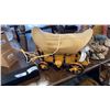 Image 5 : WAGON FIGURE LAMP, PROSPECTOR FIGURE TABLE LAMP AND BICYCLE WINE RACK