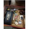 Image 3 : TRAY OF VINTAGE AND ANTIQUE COLLECTIBLES MEDALS, POCKET WATCHES AND MORE