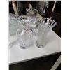 Image 4 : CRYSTAL PUNCH BOWL AND CRYSTAL VASES, ICE BUCKET