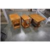 Image 1 : 3 OAK ENDTABLES