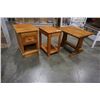 Image 2 : 3 OAK ENDTABLES