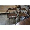 Image 10 : WOOD DINING TABLE WITH 3 LEAFS AND 9 CHAIRS