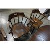 Image 11 : WOOD DINING TABLE WITH 3 LEAFS AND 9 CHAIRS