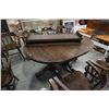 Image 3 : WOOD DINING TABLE WITH 3 LEAFS AND 9 CHAIRS