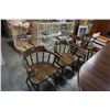 Image 7 : WOOD DINING TABLE WITH 3 LEAFS AND 9 CHAIRS