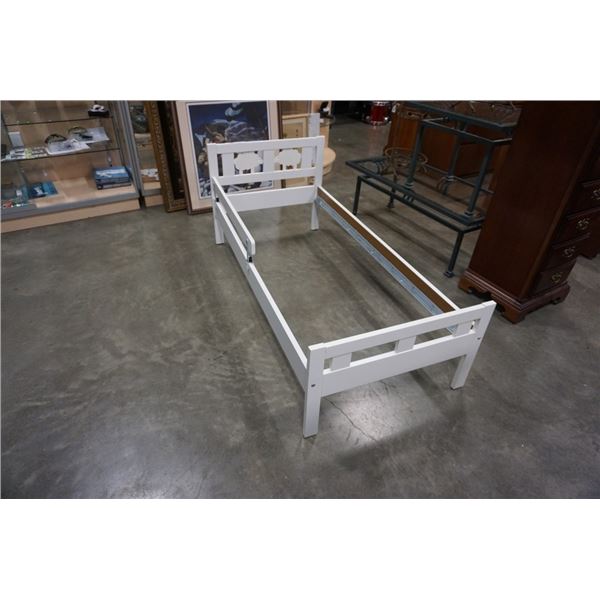 TWIN SIZE BED WITH RAIL