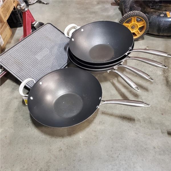 6 ASIAN WOKS AND ROCK GRIDDLE