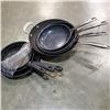 Image 1 : 3 PC TFAL PANS, 3 PC BLUE DIAMOND PANS AND WOK