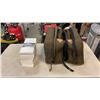 Image 1 : 2 BAGMAN SADDLE BAGS WITH LINERS AND 10 NEW BILLFOLD WALLETS