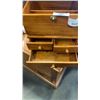 Image 3 : WOOD JEWELRY CASE WITH FOLD OUT MIRROR