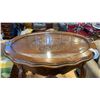 Image 4 : CARVED WOOD ENDTABLE WITH GLASS SERVING TRAY TOP