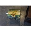 Image 2 : PINE ENDTABLE AND PAINTED TRUNK - SHIP  MOTIF