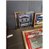 Image 3 : 2 MIRRORED BEER SIGNS AND FRAMED JACK DANIELS
