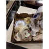 Image 2 : TRAY OF ENGLISH FINE CHINA TEACUPS AND SAUCERS VARIOUS BRANDS, ROYAL CHELSEA, ROYAL VALE, ROYAL ALBE