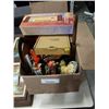 Image 2 : BOX OF ESTATE COLLECTIBLES AND 2 SIGNED OIL PAINTINGS