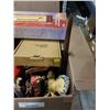Image 4 : BOX OF ESTATE COLLECTIBLES AND 2 SIGNED OIL PAINTINGS