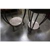 Image 3 : PAIR OF METAL BASE STONE TOP ENDTABLES