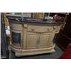 Image 1 : ORNATE BOWED GLASS STONE TOP SERVER