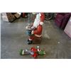 Image 4 : 31" CAST SANTA FIGURE AND CHRISTMAS MONKEY